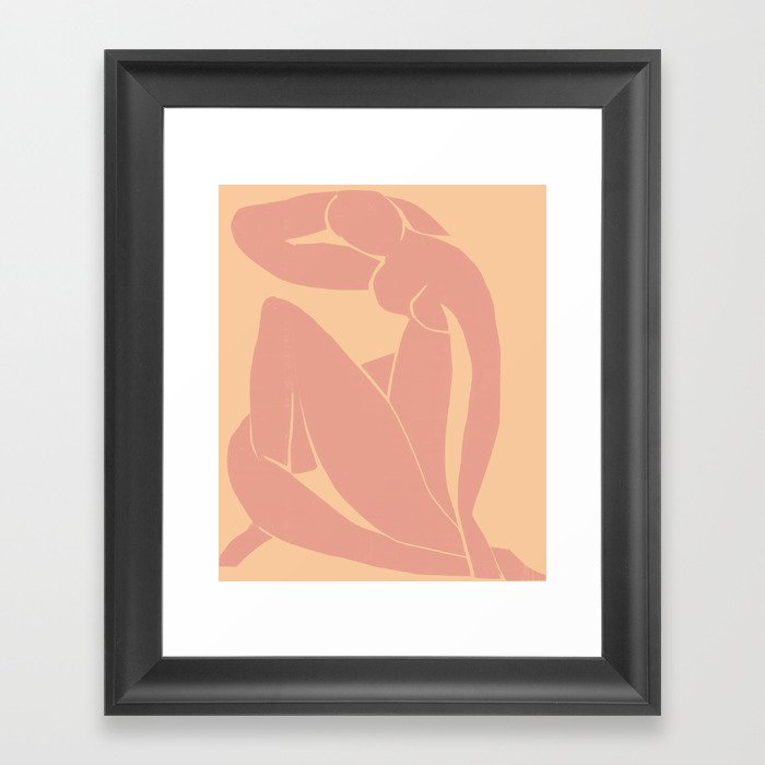 The Blue Nude in Clay, by Henri Matisse Framed Art Print