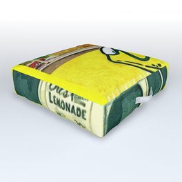 Vintage Del's Lemonade Rhode Island Vintage Advertising Poster Outdoor Floor Cushion | Newport, Misquemicut, Rhodeisland, Narragansett, Capecod, Curated, Coffeemilk, Oaklandbeach, Newengland, Jamestown 