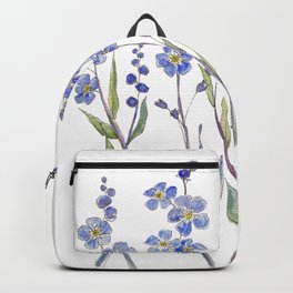 Blue Forget Me Not Blooms Backpack