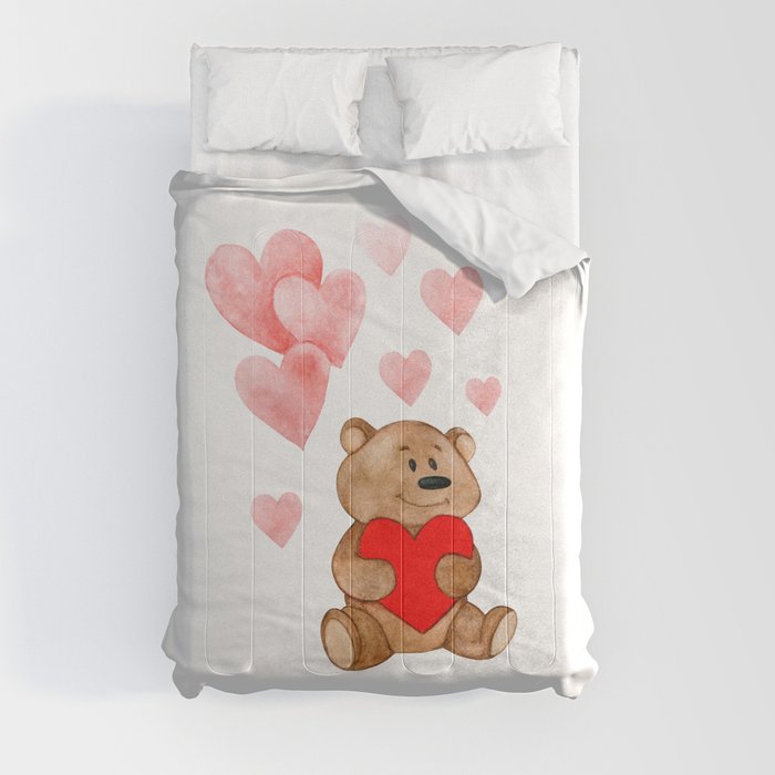 bear with a heart Comforter