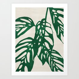 Monstera no. 1 Green Art Print
