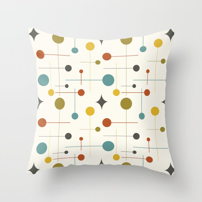 Mid Century Modern Abstract Pattern 29 Throw Pillow