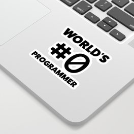 World's #0 programmer Sticker