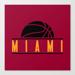Miami basketball modern logo red Canvas Print