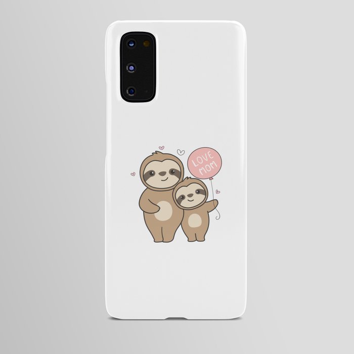 Best Mom Sloth Mom With Child Mother Mothers Day Android Case