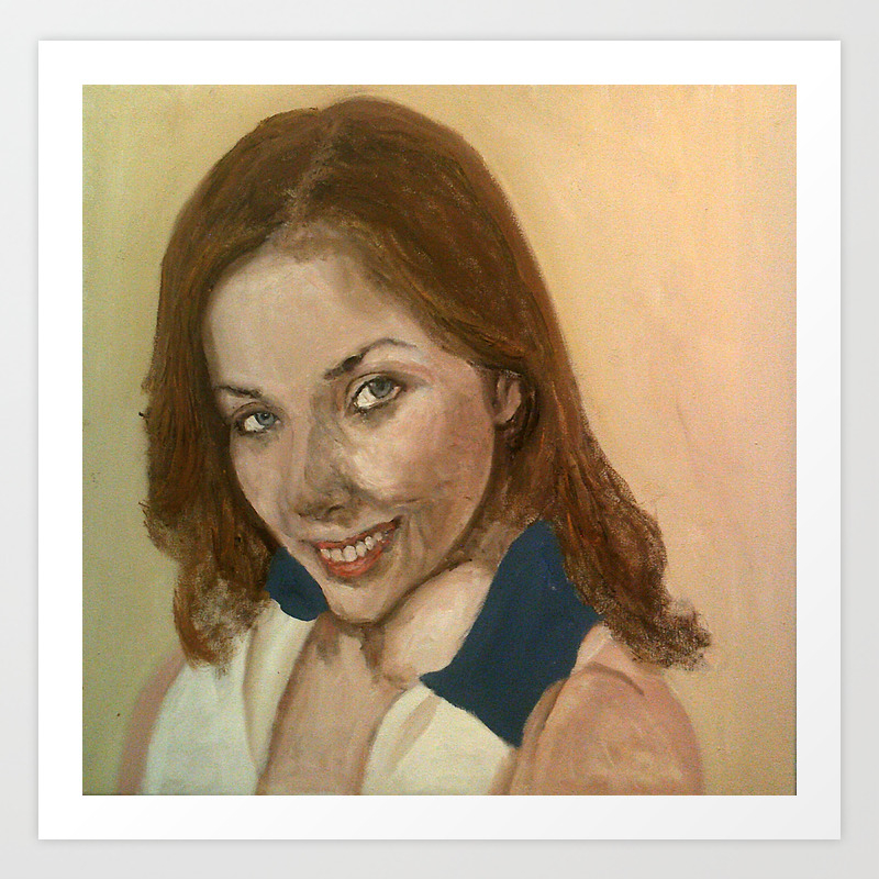 The Girl With The Well Defined Jawline Art Print By Peterpaints