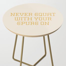 Cautious Squatting, Gold Side Table