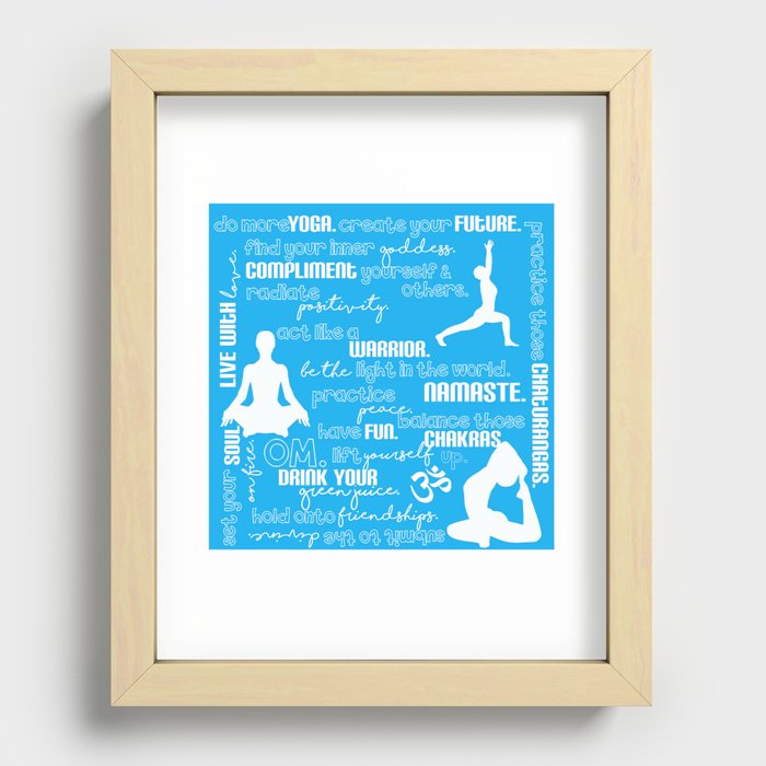 Yoga Words Recessed Framed Print