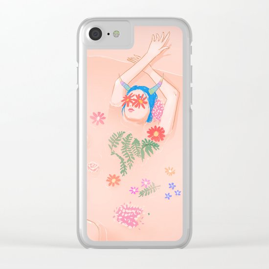 Flower Bath Clear iPhone Case