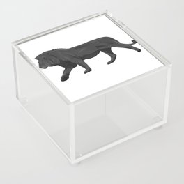 digital painting of a black lion Acrylic Box