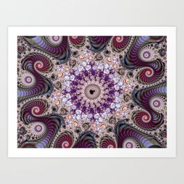 Purple Mandelbrot Fractal Zoom Art Print