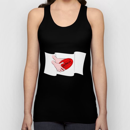 Japan Rugby Flag Unisex Tank Top