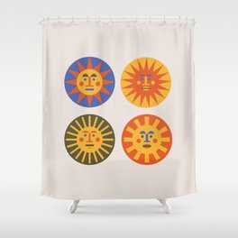 Sunny Faces II Shower Curtain
