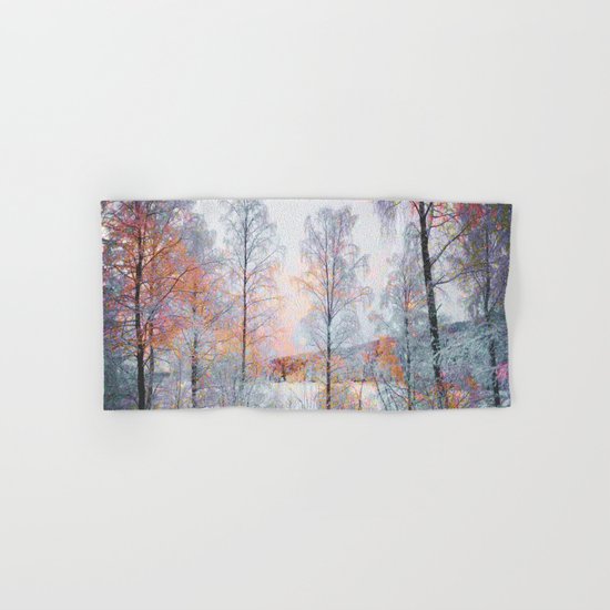 Winter in Norwegian Woods Hand & Bath Towel