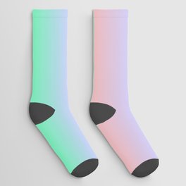 OMBRE  PASTEL IRIDESCENT COLOR RAINBOW Socks