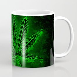 glowing hemp leaf Mug