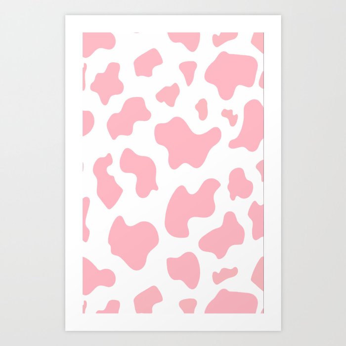 Aesthetic Vsco Pink White Pattern Art Print