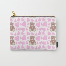 For love Carry-All Pouch | Bear, Fest, Pattern, Hearts, Graphicdesign, Coupleinlove, Loves, Valentine, Cute, Valentinday 