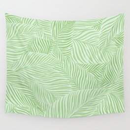 Abstract green leaf pattern, Digital Illustration background Wall Tapestry