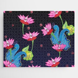 Lotus peacock Jigsaw Puzzle