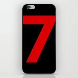Number 7 (Red & Black) iPhone Skin