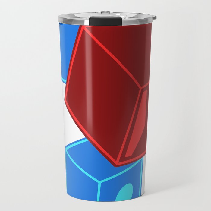 Beat Saber -Floatin' Blocks - Solid Color Travel Mug
