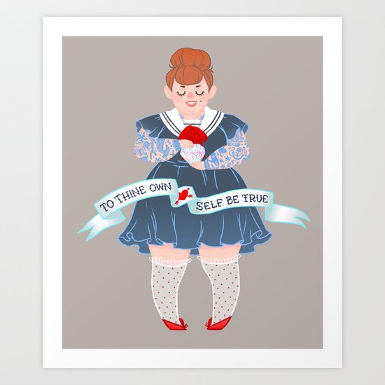 To Thine Own Self Art Print