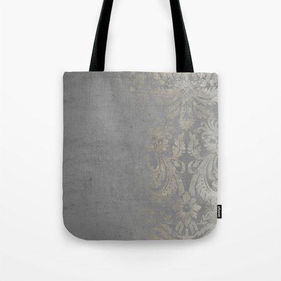 Grunge Damask Tote Bag