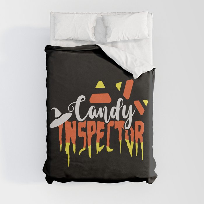 Candy Inspector Funny Halloween Cute Duvet Cover