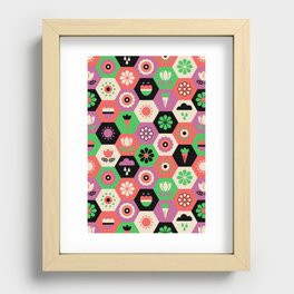 Bloom Garden - Hexagon Tile Recessed Framed Print