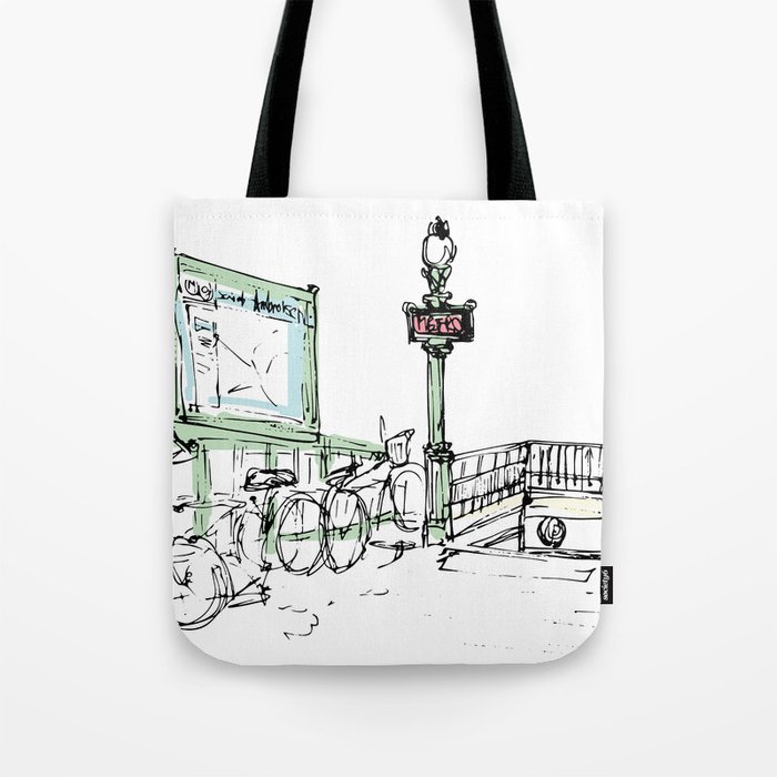 Sketches From Paris 07 Tote Bag By Serigraphonart Society6