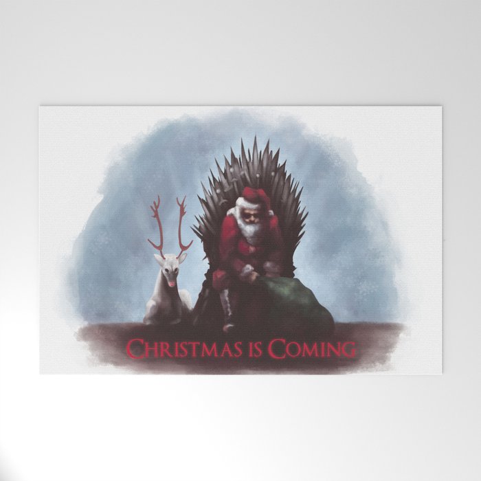Christmas is Coming Welcome Mat
