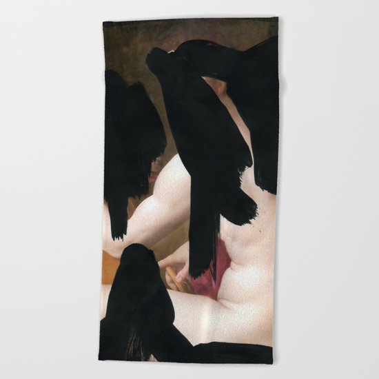 Brutalized Old Master Beach Towel