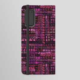 pink and black ink marks hand-drawn collection Android Wallet Case