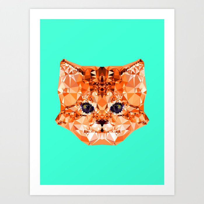 Discover the motif GEOMETRIC KITTEN by Andreas Lie as a print at TOPPOSTER