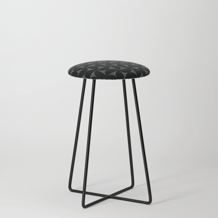 Patterned Geometric Shapes LXXVIII Counter Stool