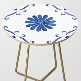 Blue Tile Side Table