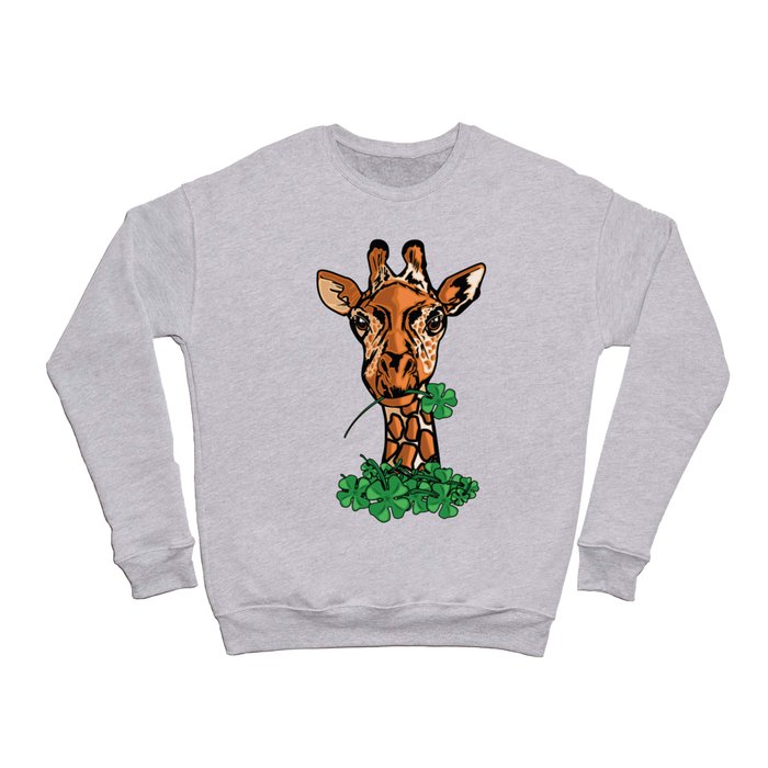 St. Patricks Day Giraffe Crewneck Sweatshirt