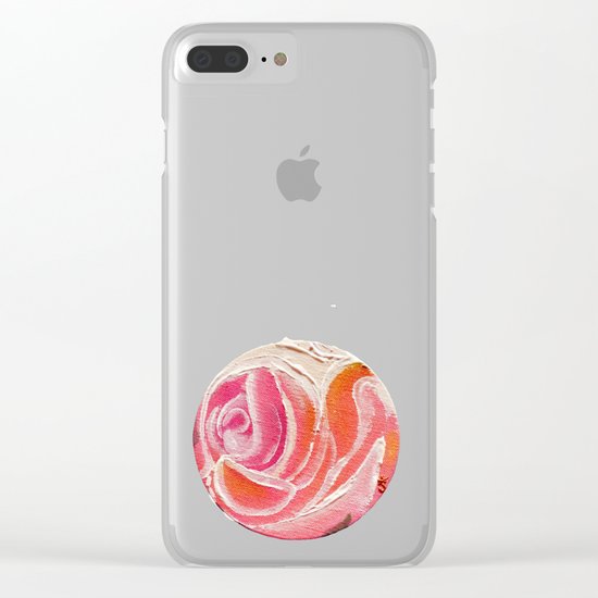 Sunday Plum Roses Clear iPhone Case