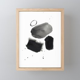Space and Black Framed Mini Art Print