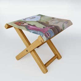 not all who wander are lost Folding Stool