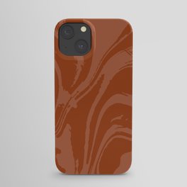 Abstract Swirl Marble (burnt orange) iPhone Case