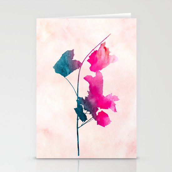 Maple_Watercolor 1 by Jacqueline & Garima Stationery Cards
