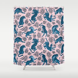 Blue Tigers Shower Curtain