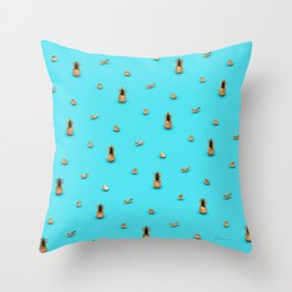 Sensual Fruits (Blue) Throw Pillow