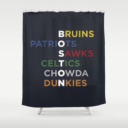 The Words of Boston Shower Curtain