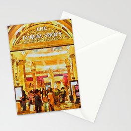 Happy shoppers - Forum Shops Caesars Palace, Las Vegas Stationery Card