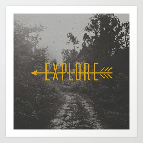 Explore (Arrow) Art Print