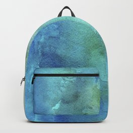 Ocean Blue Painted Surface Colorful Watercolor Backpack
