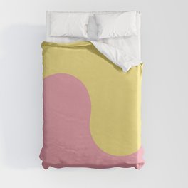 Wave Swirl Pink Lemonade Duvet Cover